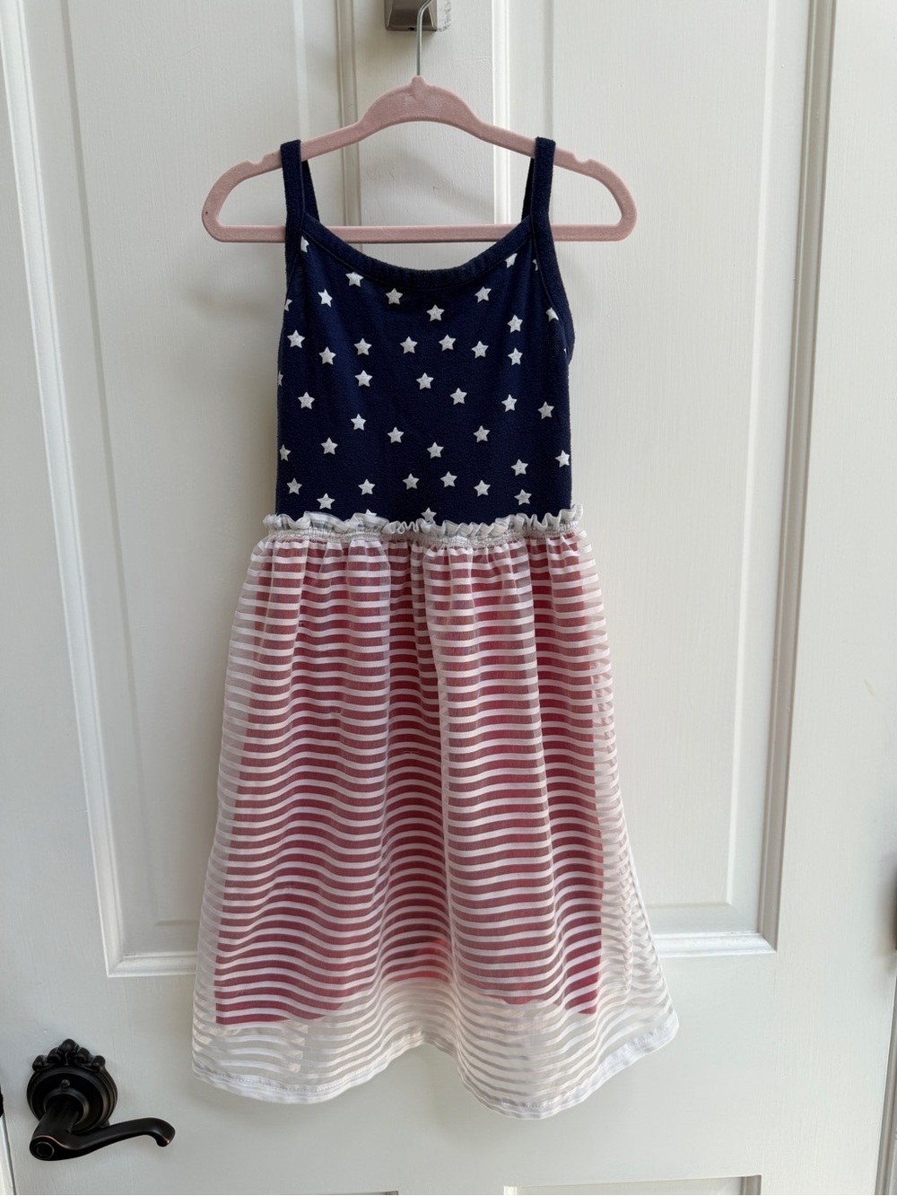 Circo Girls 4 5 Red White Blue 4th of July Sleeveless Patriotic Dress Stripes